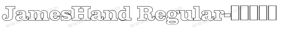 JamesHand Regular字体转换